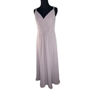 Davids Bridal Bridesmaid Formal Dress Sz 8 Chiffon Sweetheart Rhinestone Straps